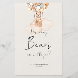 Bear Baby Shower Game - Wie viele Bären im Jar?