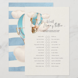 Bear Baby Shower Game - Würde Mami lieber?
