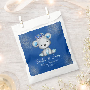 Bear Baby Shower Prince Funkelnd Blue Boys Geschenktütchen