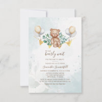 Bear Baby Shower Skript Eukalyptus Greenery