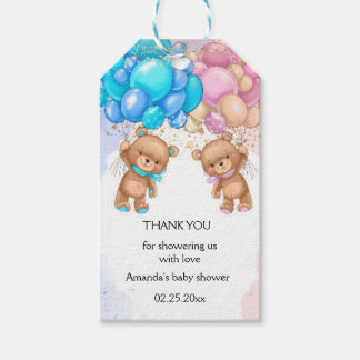 Bear Baby Shower Vielen Dank, dass Sie Tags Geschenkanhänger
