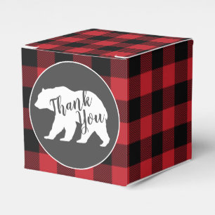 Bear Baby Shower Woodland Lodge Geschenkschachtel
