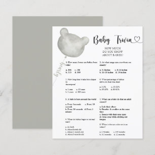 Bear Baby Trivia Baby Showspiel