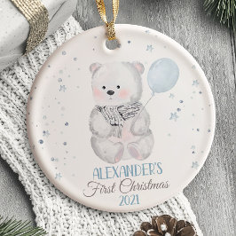 Bear Baby's First Christmas Ornament Wald