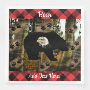 Bear Bald Eagle Serviette
