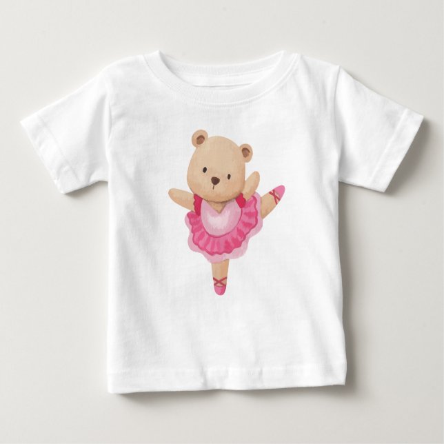 Bear Ballerina Baby T-shirt (Vorderseite)