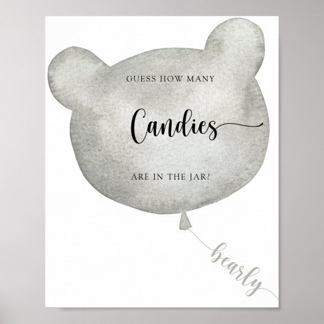 Bear Balloon rät, wie viele Bonbons Poster (Vorne)