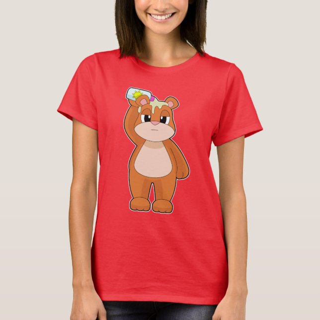 Bear Beach Sunscreen Summer T-Shirt (Vorderseite)