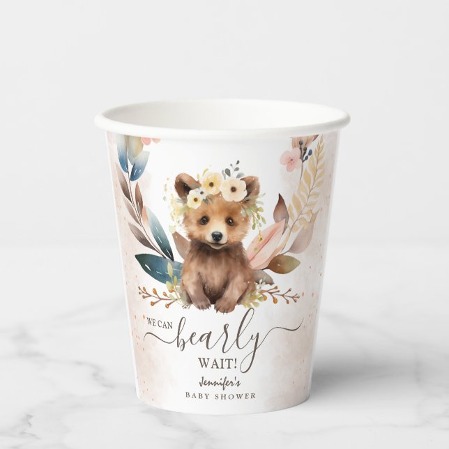 Bear Bear Baby Shooting Paper Cup Pappbecher (Vorderseite)