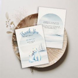 Bear Bear Cub Baby Boy Shoounter Dankeskarte