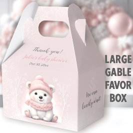 Bear Bear Pink Babydusche groß abwarten Geschenkschachtel