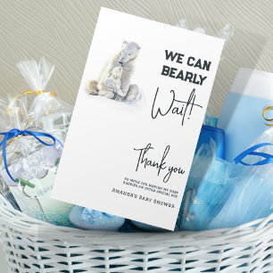 Bear Bear Pink Girl Baby Shooter Dankeskarte