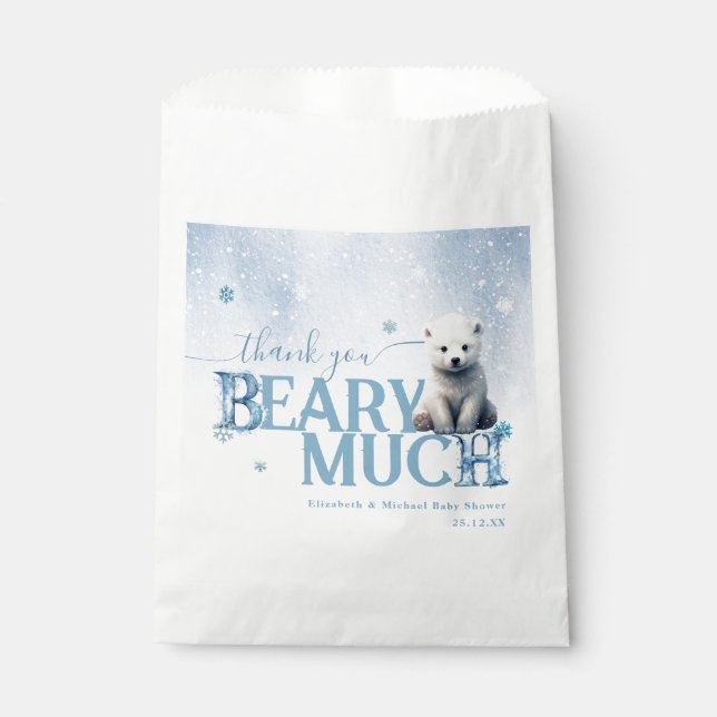 Bear Bear Winter - Moderne Bear Wait Geschenktütchen (Vorderseite)