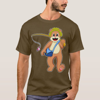 Bear beim Angeln mit Angelrute 1 T-Shirt
