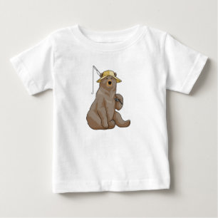 Bear beim Angeln mit Angelrute Baby T-shirt