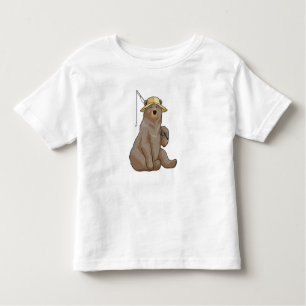 Bear beim Angeln mit Angelrute Kleinkind T-shirt