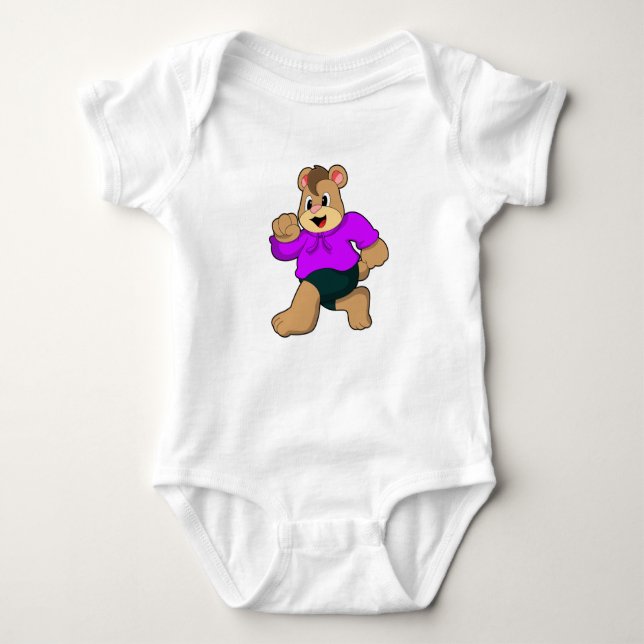 Bear beim Laufen Baby Strampler (Vorderseite)