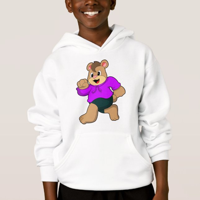Bear beim Laufen Hoodie (Vorderseite)