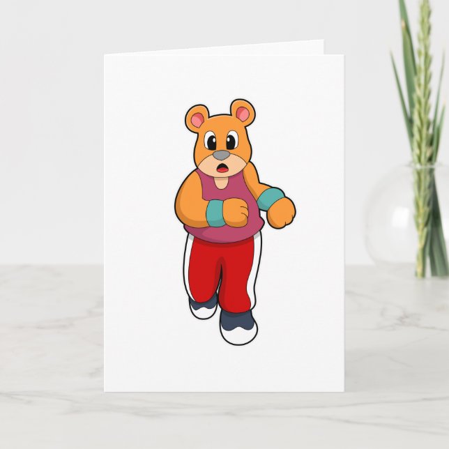 Bear beim Laufen Karte (Vorderseite)