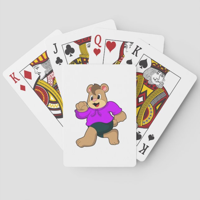 Bear beim Laufen Spielkarten (Rückseite)