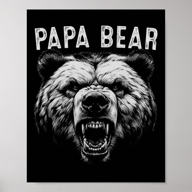 Bear Best Ideas Vathers Day Funny Bear Geschenke f Poster (Vorne)