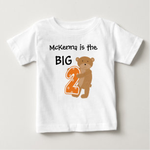 Bear Big Two individualisierbare Geburtstags-T - S Baby T-shirt