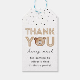 Bear Birthday Favor Tag | Bear Gift Tag Geschenkanhänger