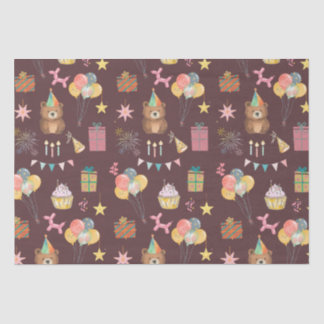 Bear Birthday Seidenpapier