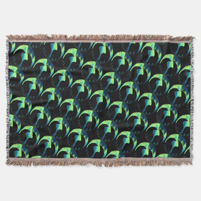 Bear Blanket Northern Lights Bear Throw Blanket Decke (Vorderseite)