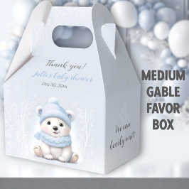 Bear Blue Baby Dusche Medium für Vorwartung Polar  Geschenkschachtel