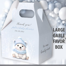 Bear Blue Baby Dusche mit Polar Bear Bear Large Geschenkschachtel