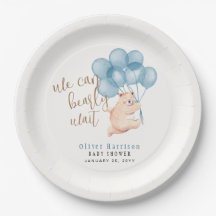 Bear Blue Balloon Baby Showdusche Niedlich warten