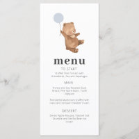 Bear Blue Balloon Menu