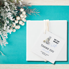 Bear Blue Boy Winter Baby Showdusche Geschenkanhänger