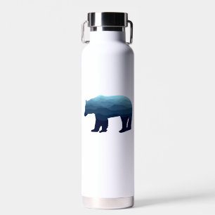 Bear Blue Forest Mountains Trinkflasche