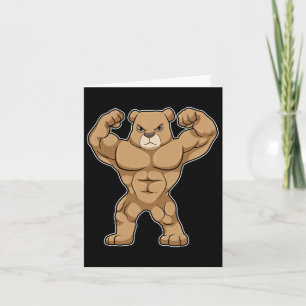 Bear Bodybuilder Bodybuilding Sports Karte