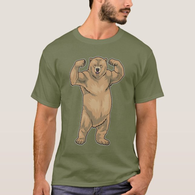 Bear Bodybuilder Bodybuilding T-Shirt (Vorderseite)