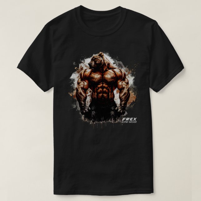 Bear Bodybuilding Fitness Gym Wear T-Shirt (Design vorne)