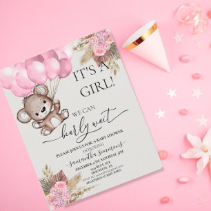 Bear Boho Girl pink