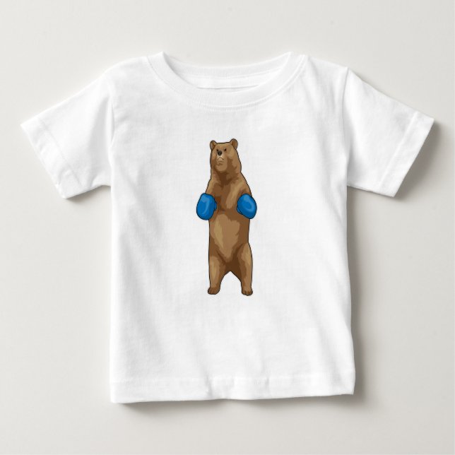 Bear Boxer Boxhandschuhe Baby T-shirt (Vorderseite)