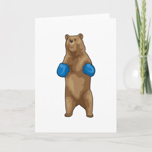 Bear Boxer Boxhandschuhe Karte (Vorderseite)