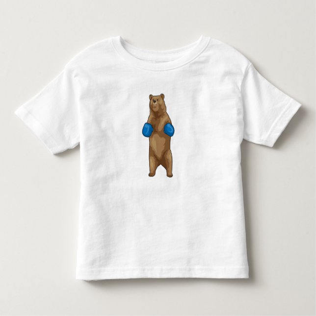Bear Boxer Boxhandschuhe Kleinkind T-shirt (Vorderseite)