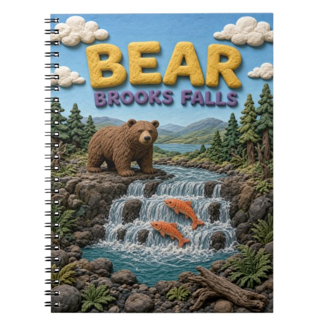 Bear Brooks Falls Moderne KlayKoo Notizblock (Vorderseite)