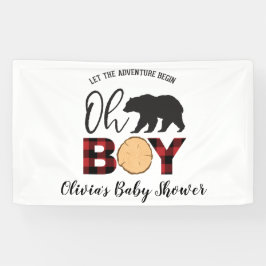 Bear Buffalo Kariert Baby Dusche Banner