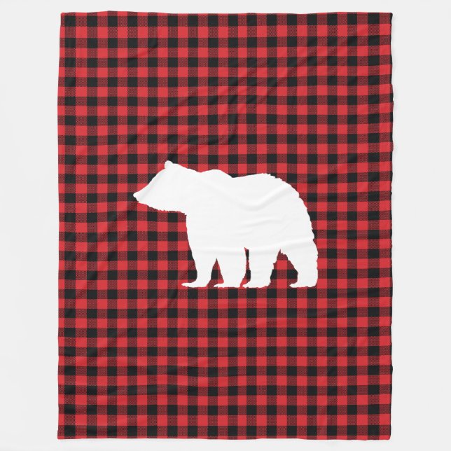 Bear Buffalo Karo Berg leben Fleecedecke (Vorderseite)
