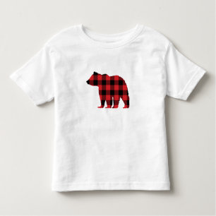 Bear Buffalo Karo Muster Silhouette Kleinkind T-shirt