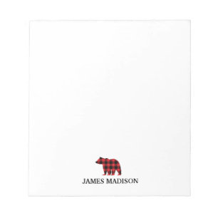 Bear Buffalo Karo Notizblock