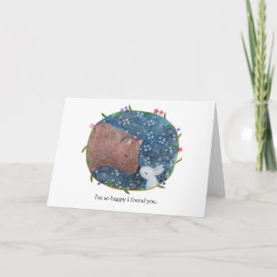 Bear Bunny Romantic I Liebe Sie Valentinstag Karte