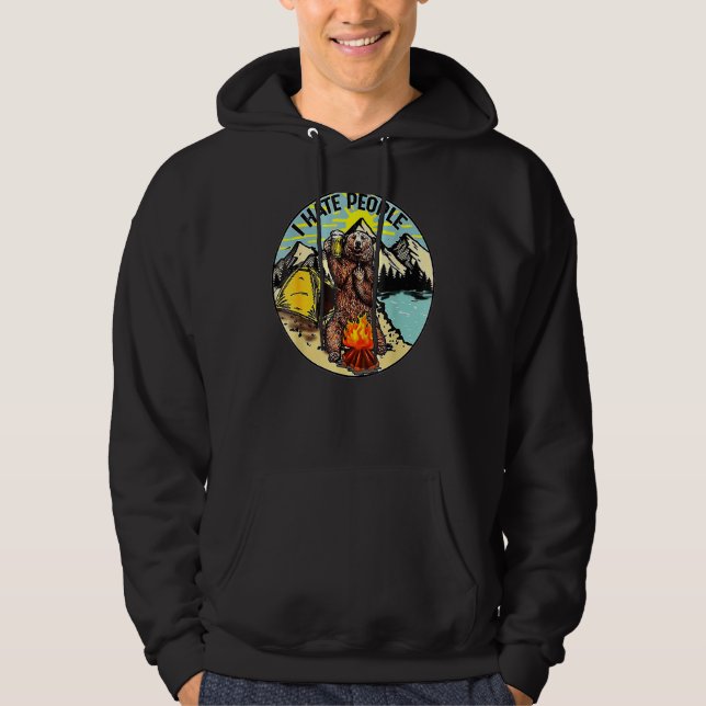 Bear Camping, das ich hasse Leute Tee (Vorderseite)