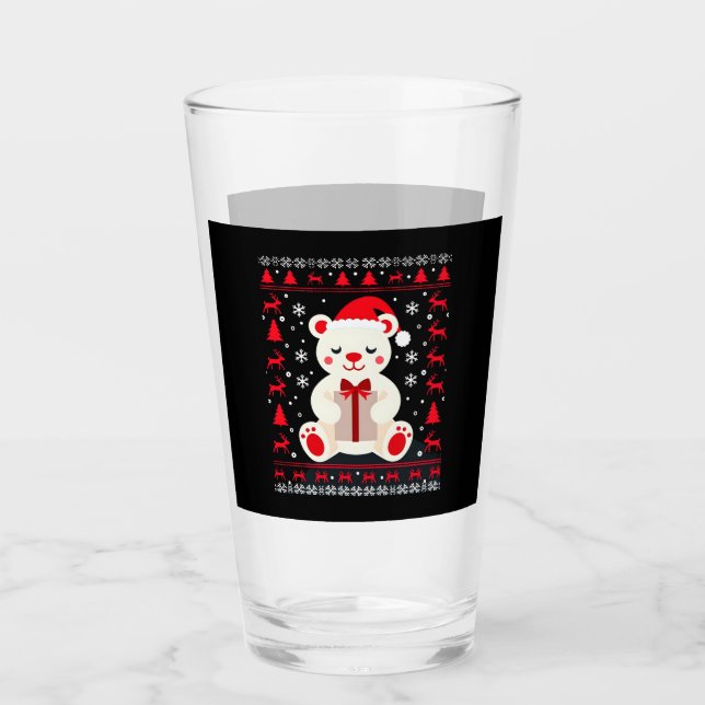 Bear Christmas Christmas (1) Glas (Vorderseite)